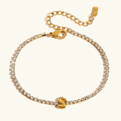 [Raffine]Avaria Bubble Letter Tennis Bracelet