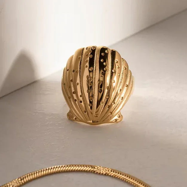 [Raffine]Aloha Gold Seashell Ring