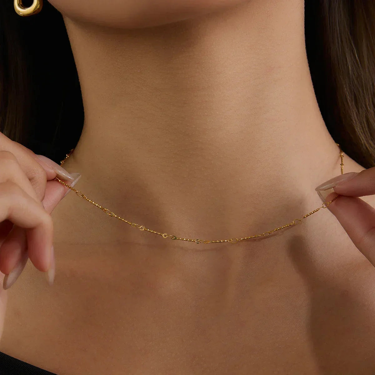 [Raffine]Amy Linked Chain Gold Necklace