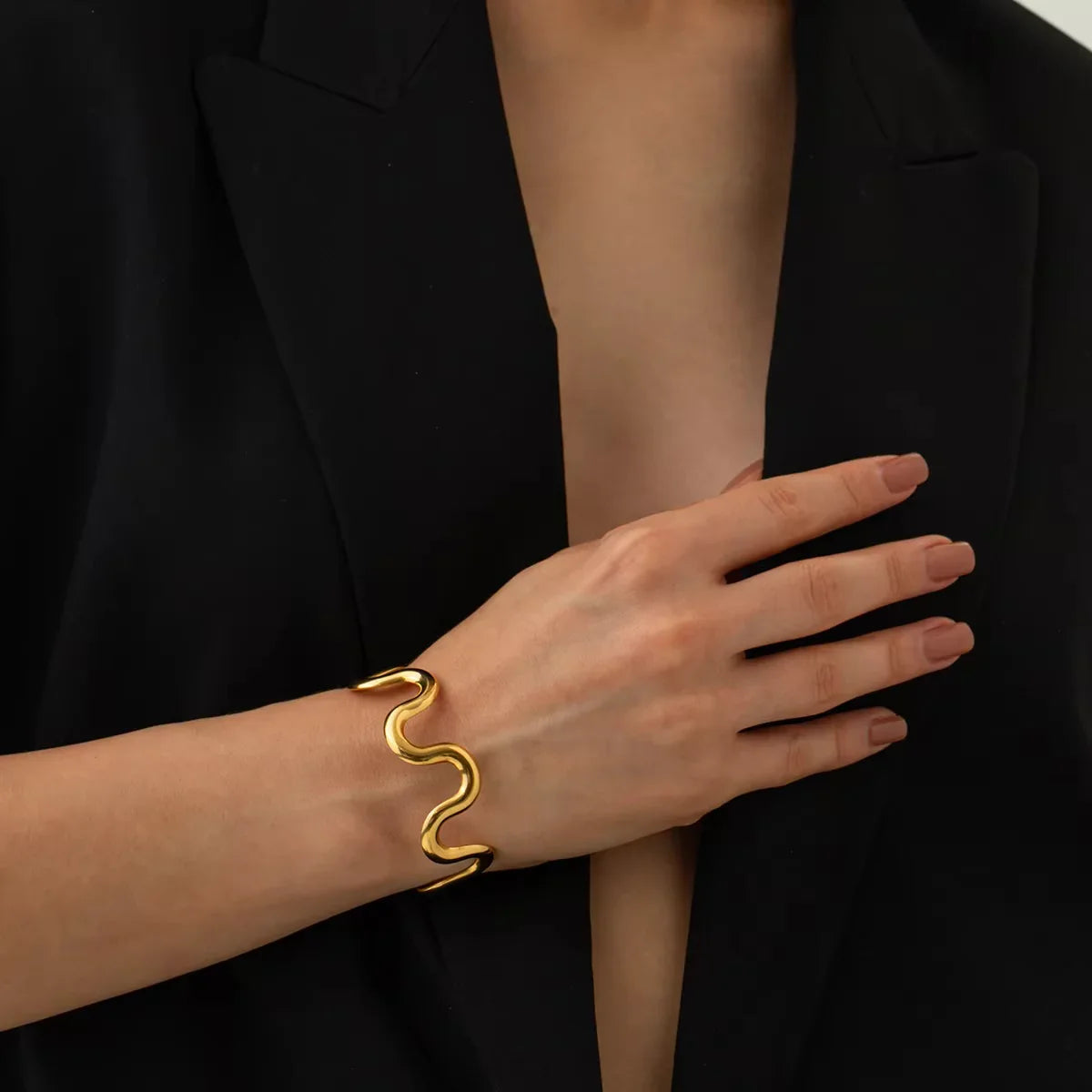 [Raffine]Senna Twisted Gold Bangle