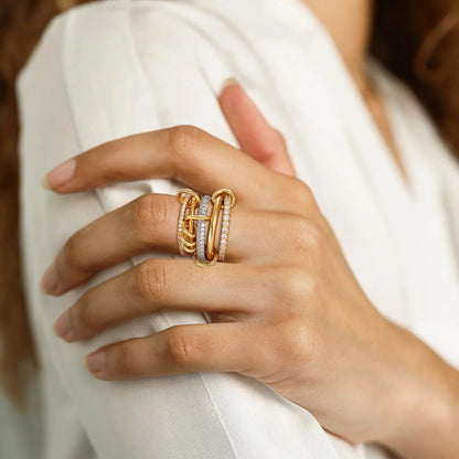 [Raffine]Blaise Stacked Diamond Ring