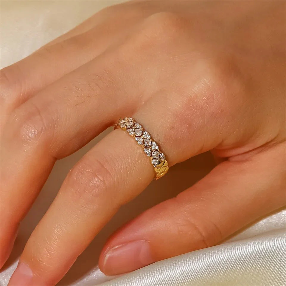 [Raffine]Camille Gold Patterned Ring