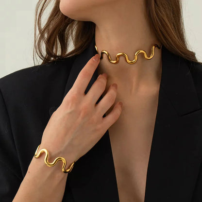 [Raffine]Senna Twisted Gold Bangle