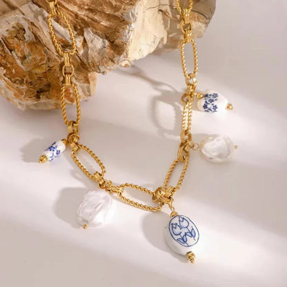 [Raffine]Cerulean Freshwater Pearl Necklace