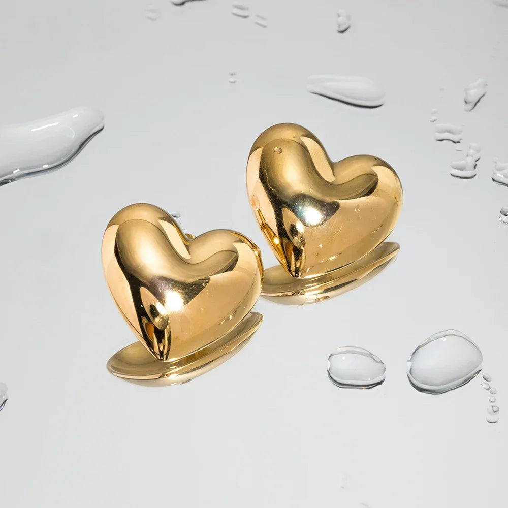 [Raffine]Aubree Gold Heart Earrings