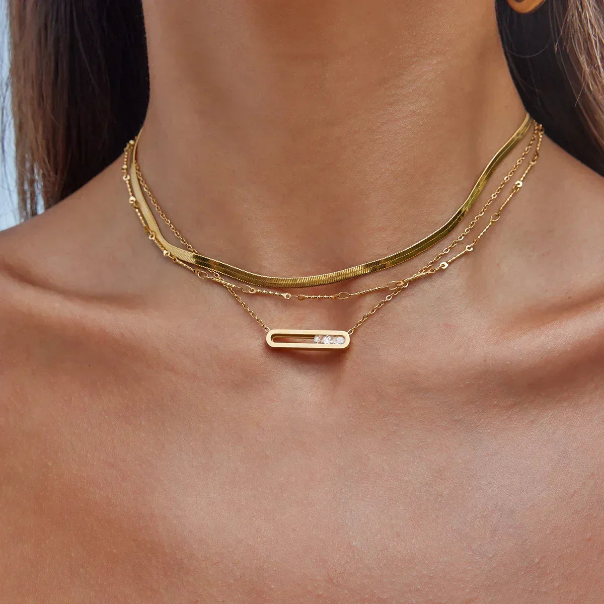 [Raffine]Abby Sculpted Gold Pendant