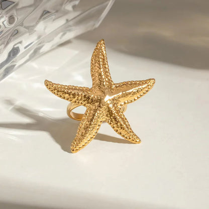 [Raffine]Seabreeze Gold Starfish Ring
