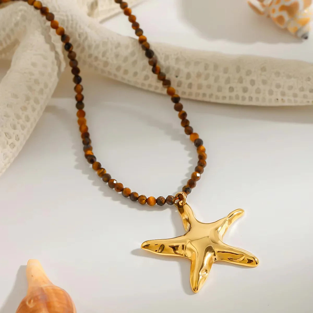 [Raffine]Umi Gold Starfish Pendant