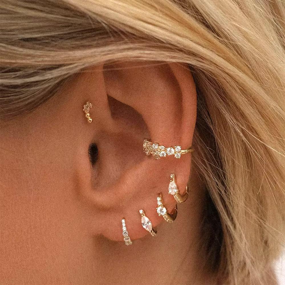 [Raffine]Mariah Mini Diamond Hoops
