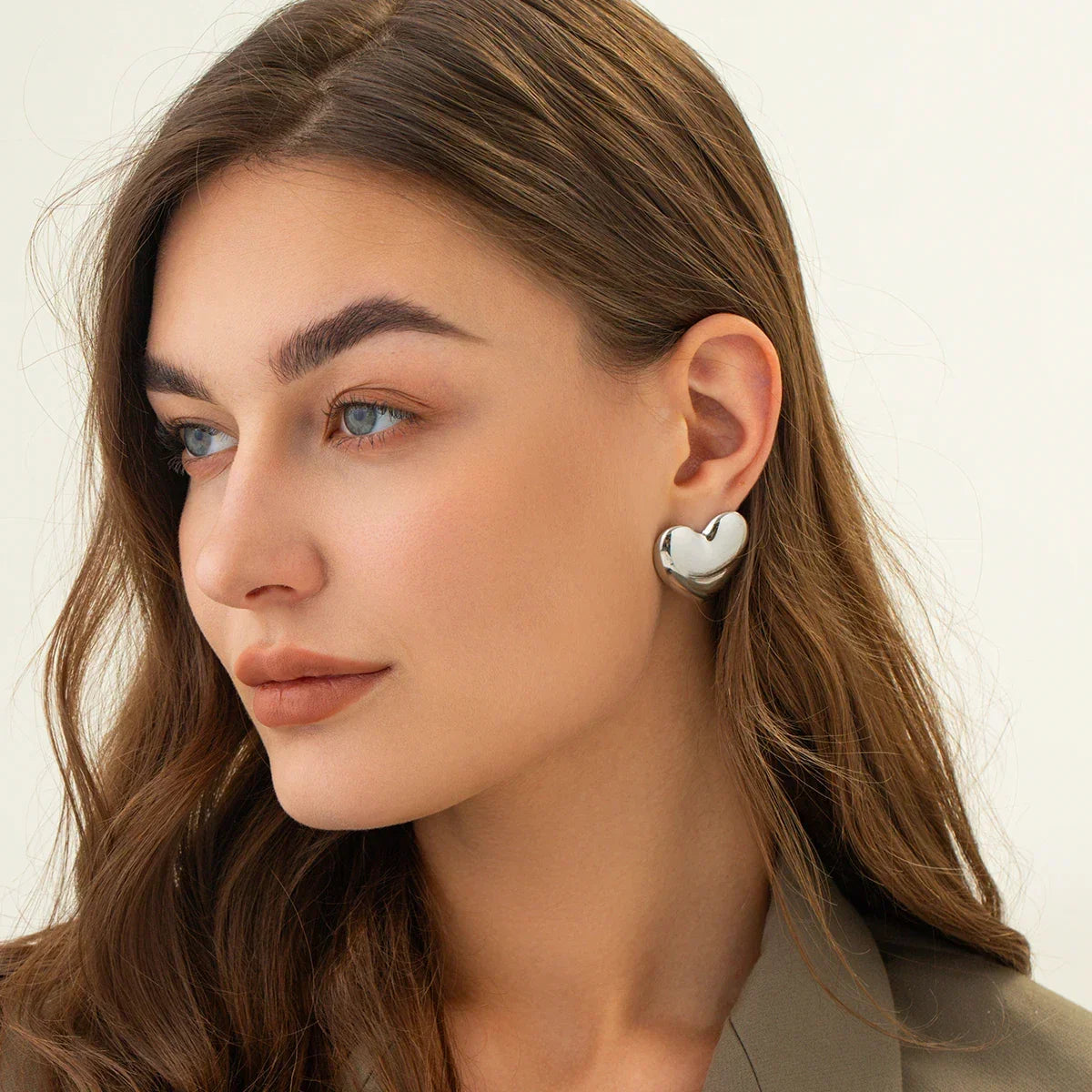 [Raffine]Aubree Gold Heart Earrings
