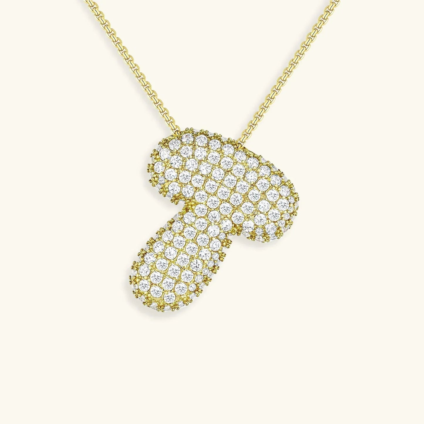 [Raffine]Bubble Initial Diamond Necklace