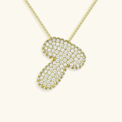[Raffine]Bubble Initial Diamond Necklace