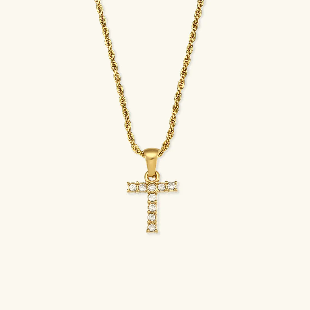 [Raffine]Maeve Letter Initial Diamond Necklace