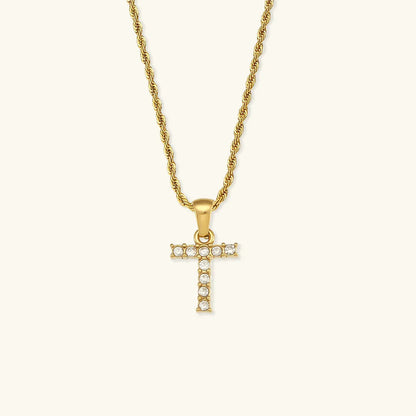 [Raffine]Maeve Letter Initial Diamond Necklace