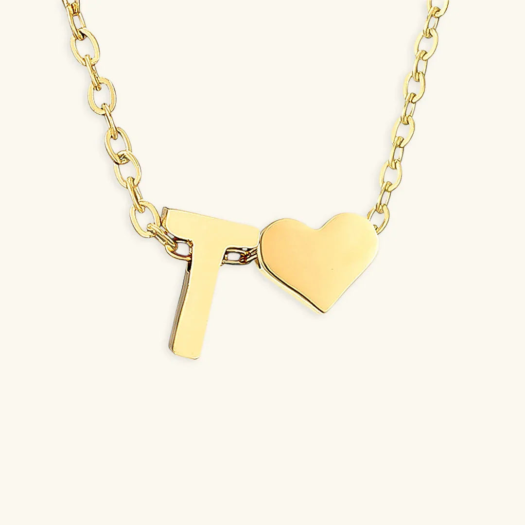 [Raffine]Ria Initial Letter Gold Necklace