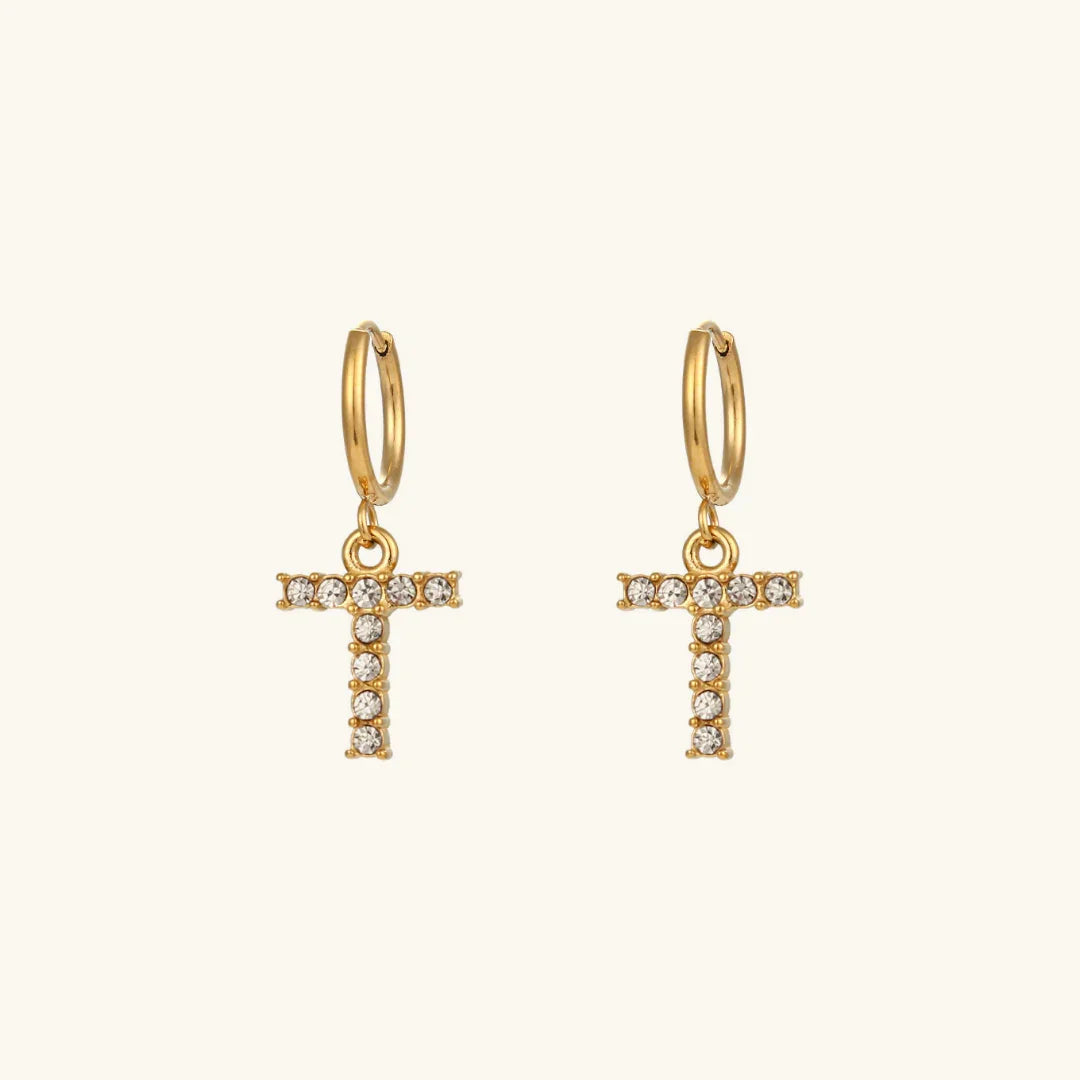 [Raffine]Wilhemina Initial Letter Earrings
