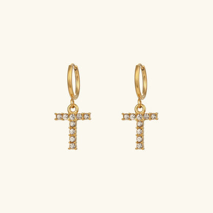 [Raffine]Wilhemina Initial Letter Earrings