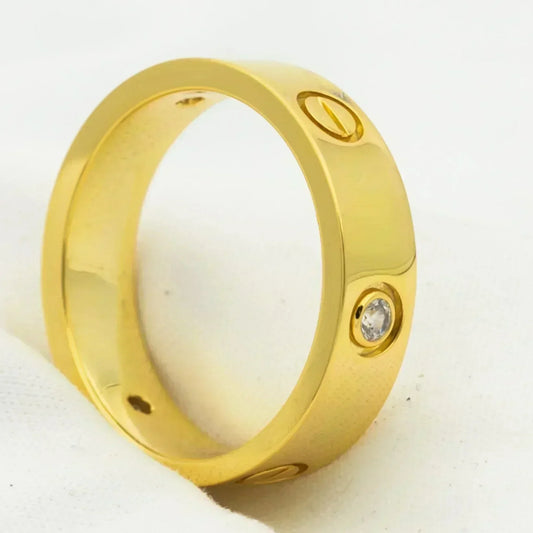 [Raffine]LOVE RING 5.5MM 3 DIAMONDS GOLD