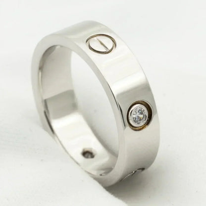 [Raffine] ANILLO DE AMOR 5.5MM 3 DIAMANTES PLATA