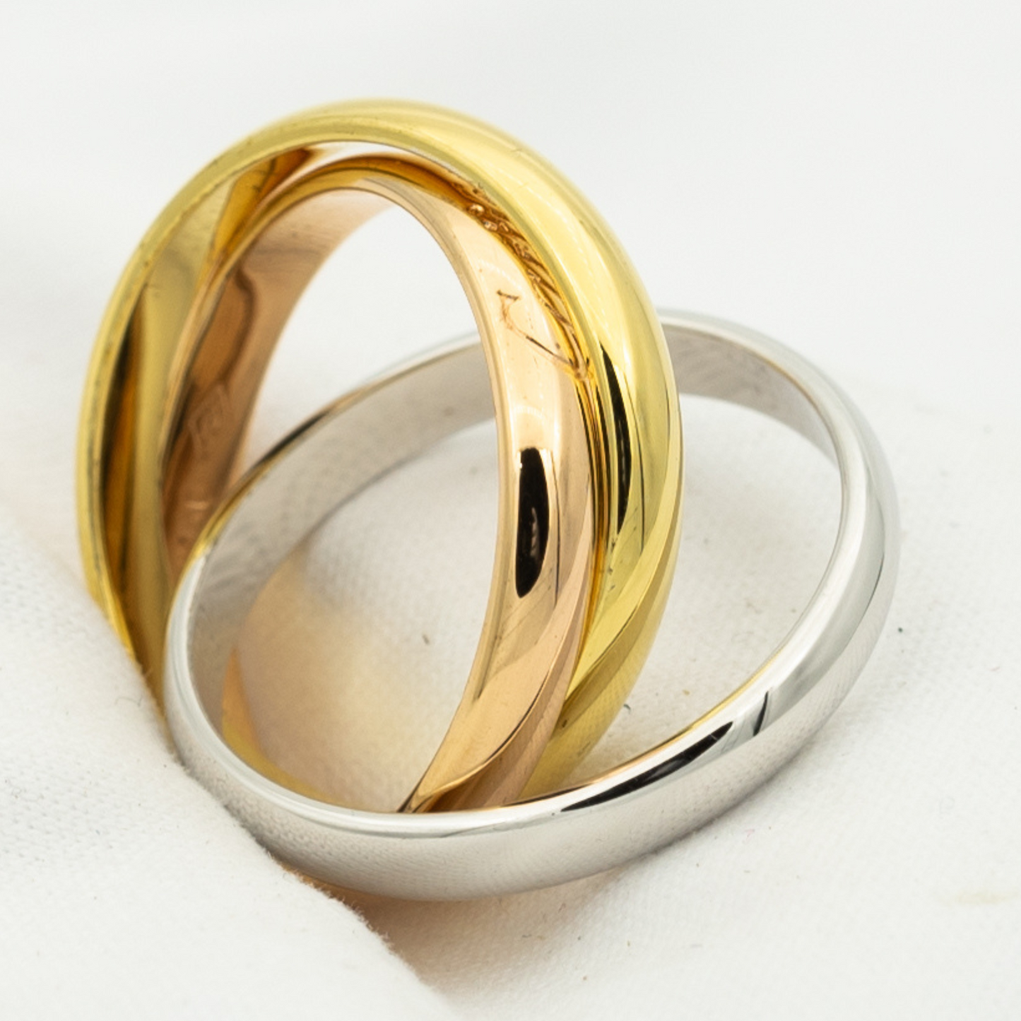[Raffine] ANILLO TRINITY ORO ORO ROSA PLATA 