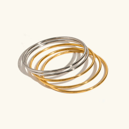 [Raffine]Shannon Gold Bangle Set