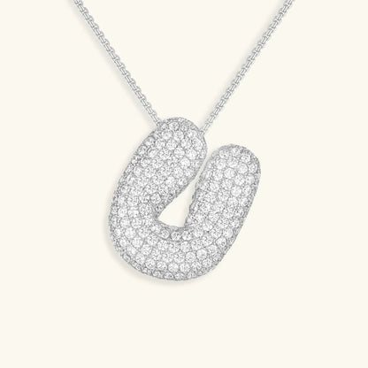 [Raffine]Bubble Initial Diamond Necklace
