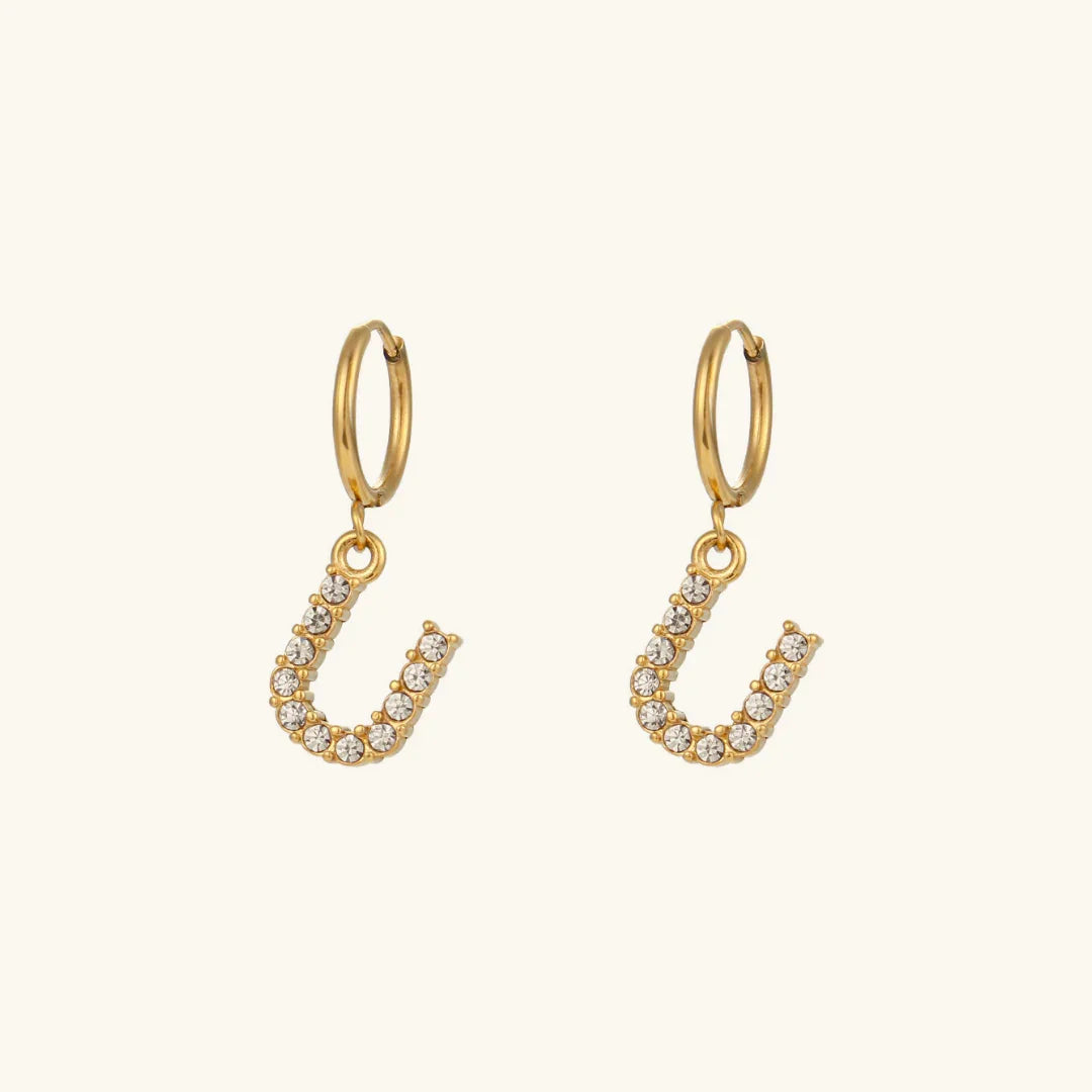 [Raffine]Wilhemina Initial Letter Earrings