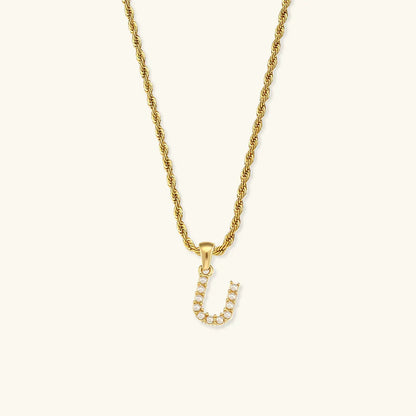 [Raffine]Elodie Initial Letter Pearl Necklace