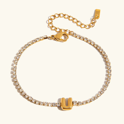 [Raffine]Avaria Bubble Letter Tennis Bracelet