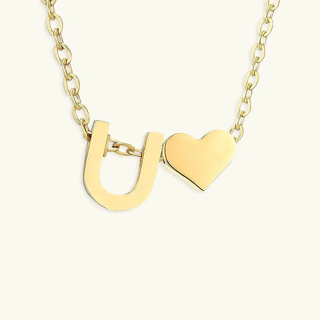 [Raffine]Ria Initial Letter Gold Necklace