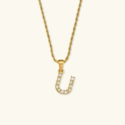 [Raffine]Maeve Letter Initial Diamond Necklace