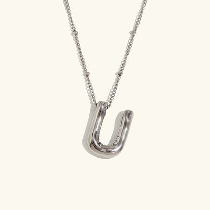[Raffine]Balloon Gold Initial Necklace