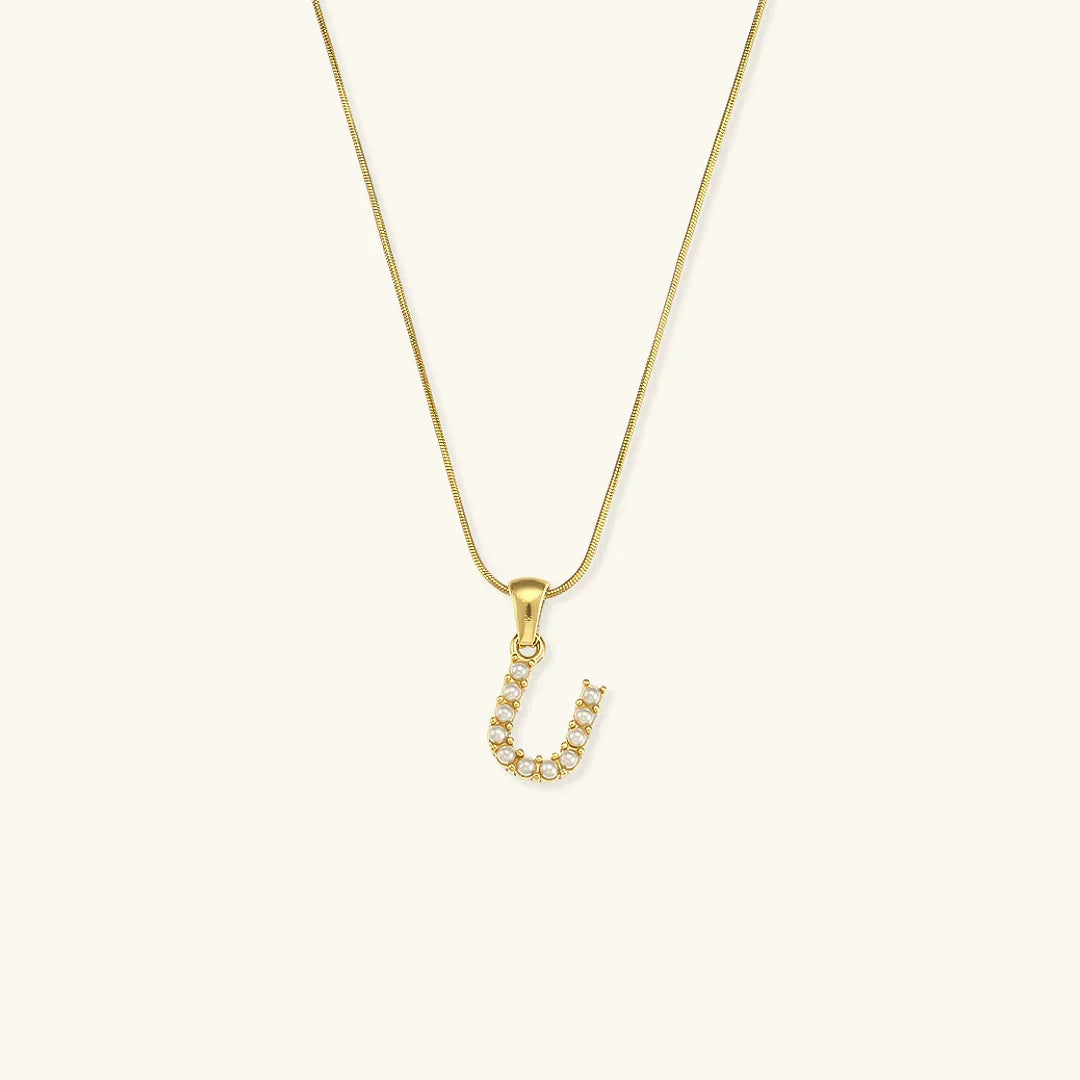 [Raffine]Augustine Initial Letter Pearl Necklace