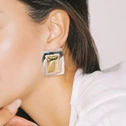[Raffine]Jocelyn Two Tone Earrings