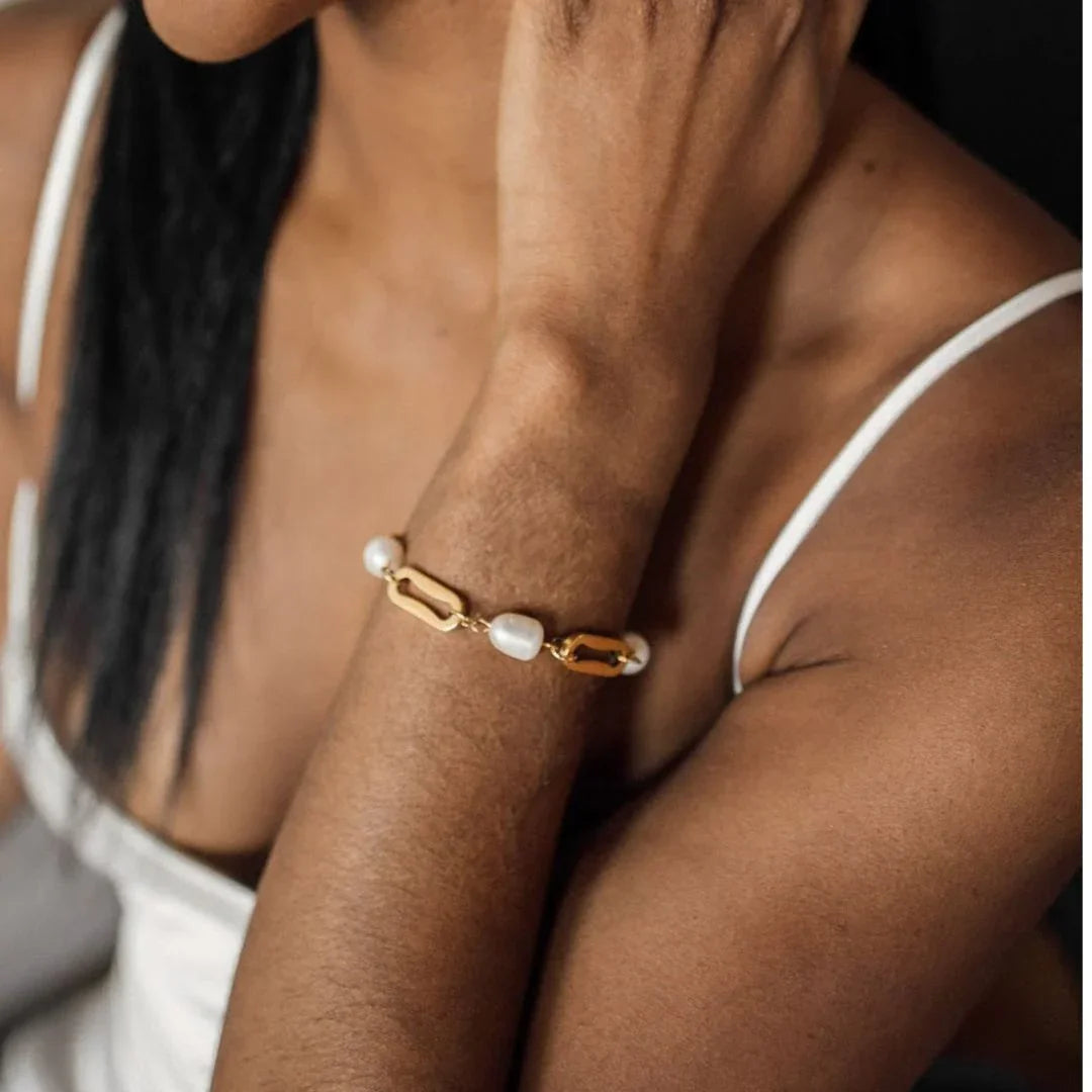 [Raffine]Janna Pearl Chain Bracelet