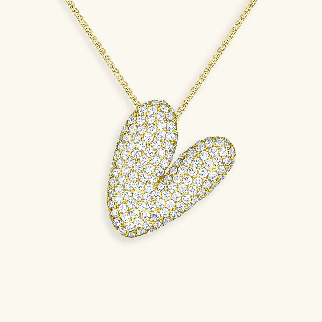 [Raffine]Bubble Initial Diamond Necklace