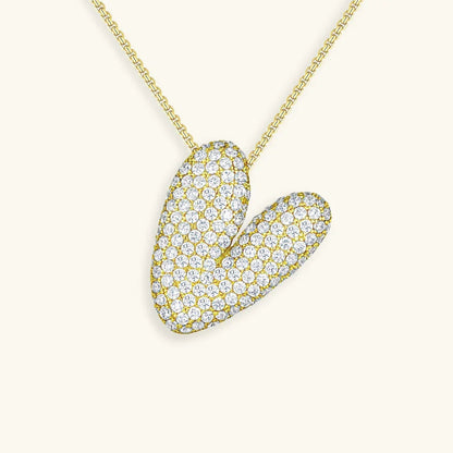 [Raffine]Bubble Initial Diamond Necklace