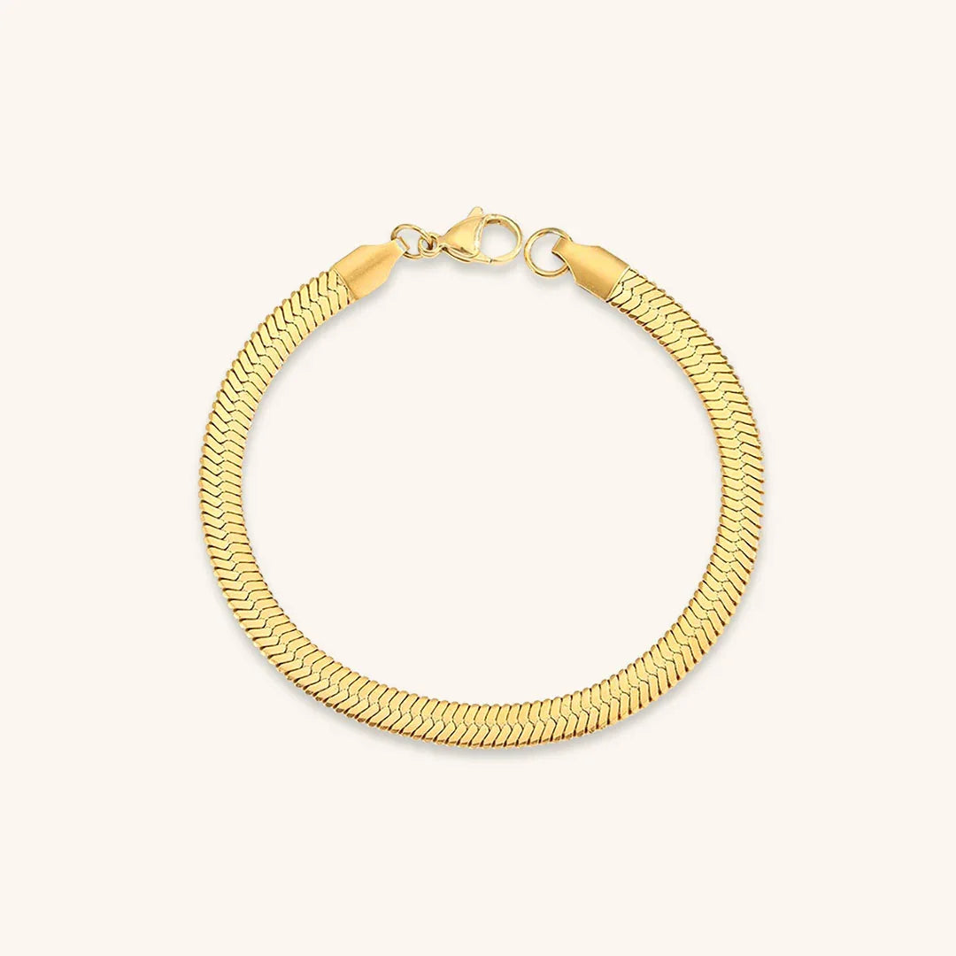 [Raffine]Vida Gold Herringbone Bracelet