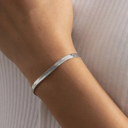 [Raffine]Vida Gold Herringbone Bracelet