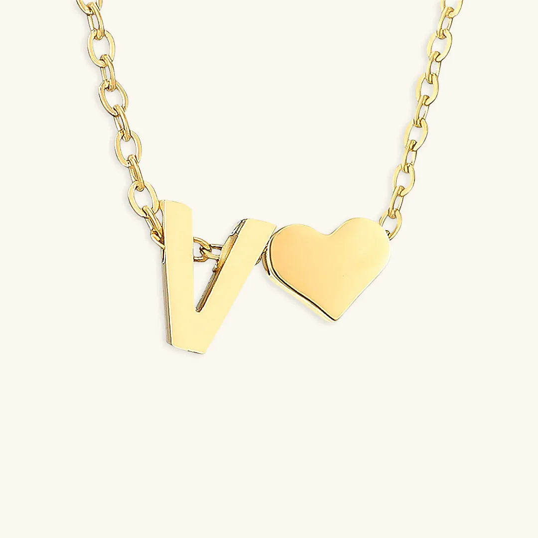 [Raffine]Ria Initial Letter Gold Necklace
