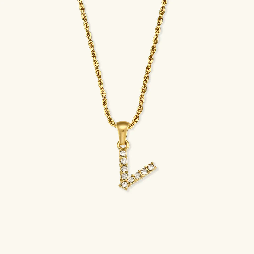 [Raffine]Maeve Letter Initial Diamond Necklace