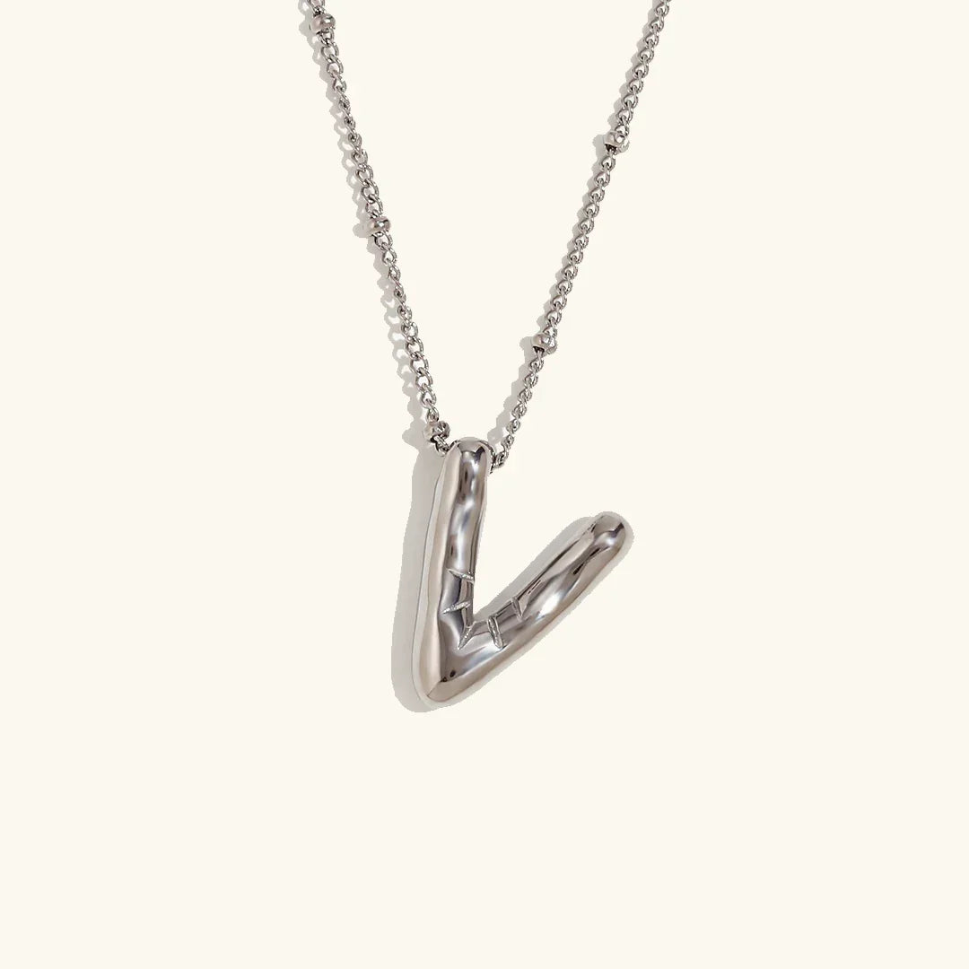 [Raffine]Balloon Gold Initial Necklace