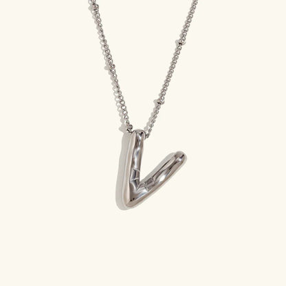 [Raffine]Balloon Gold Initial Necklace