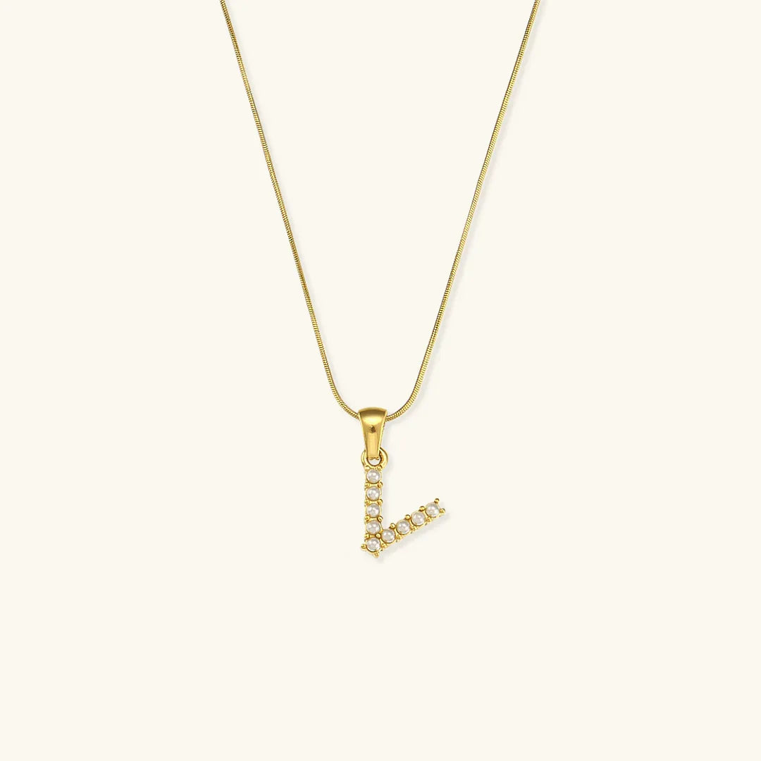 [Raffine]Augustine Initial Letter Pearl Necklace
