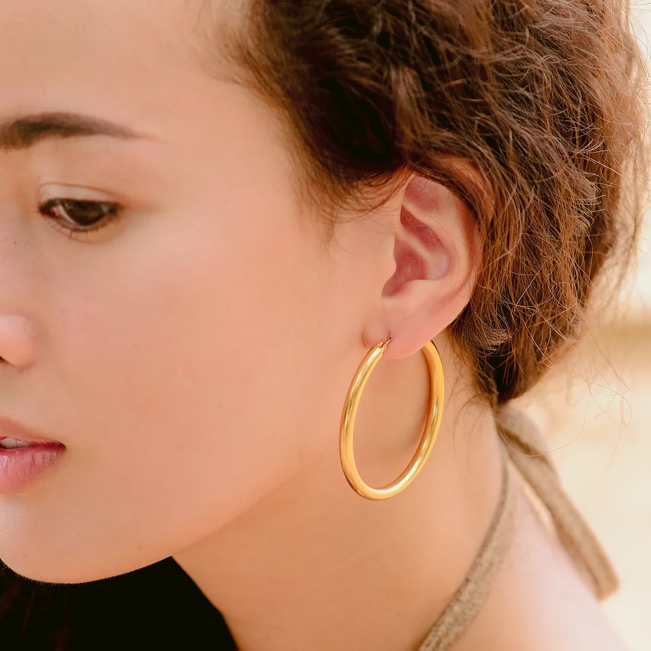 [Raffine]Wide Hoop Earrings