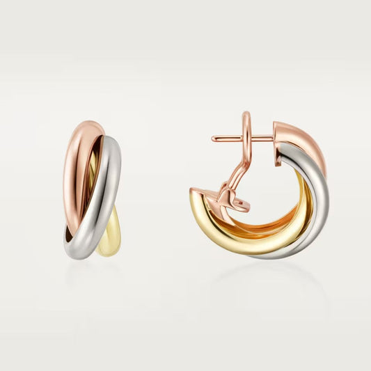 [Raffine]TRINITY ON DIAMOND CLASSIC EARRINGS