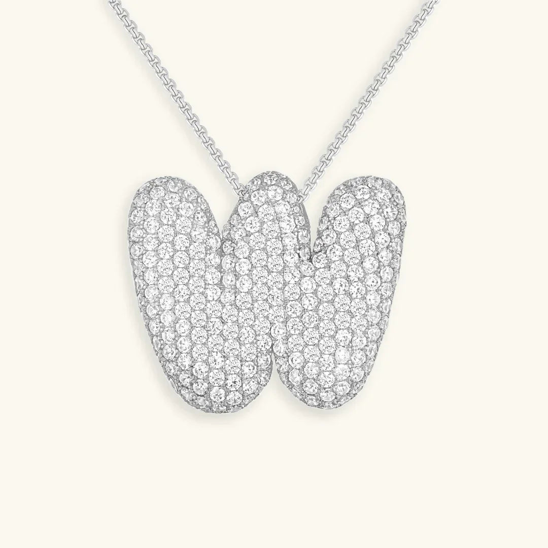 [Raffine]Bubble Initial Diamond Necklace