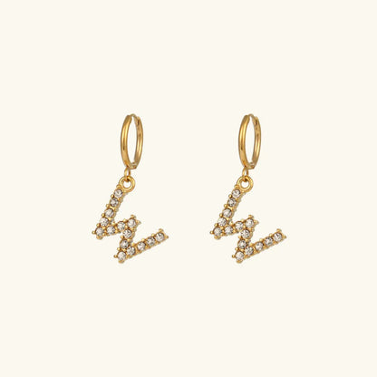 [Raffine]Wilhemina Initial Letter Earrings