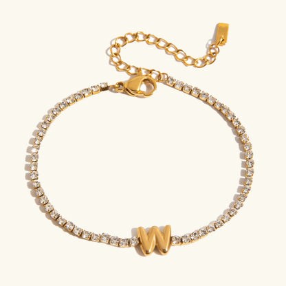 [Raffine]Avaria Bubble Letter Tennis Bracelet