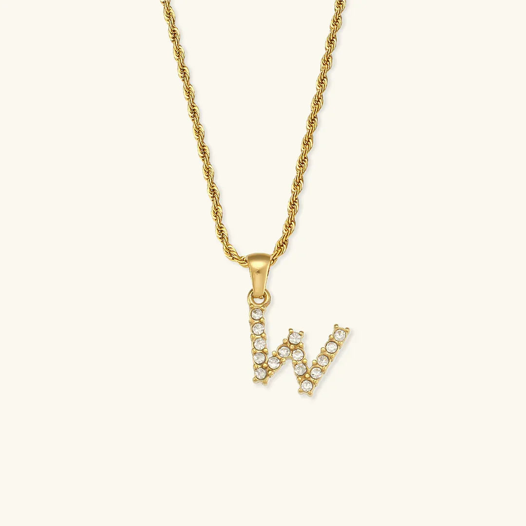 [Raffine]Maeve Letter Initial Diamond Necklace